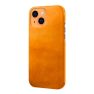 Casecentive Leather Back case iPhone 14 Pro Max tan sticky