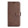 Casecentive Leather Wallet case with closure iPhone 15 Pro brown sticky