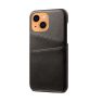 Casecentive Leather Wallet Back case iPhone 13 black sticky