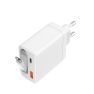 Musthavz 65W Fast Charging 2-Port PD Charger with Retractable Cable White sticky