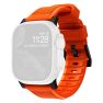 Nomad Rugged Strap Apple Watch (Ultra) 42mm / 44mm / 45mm / 49mm Orange Connector Black sticky