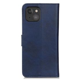 Casecentive Leather Wallet case with closure iPhone 13 Mini blue