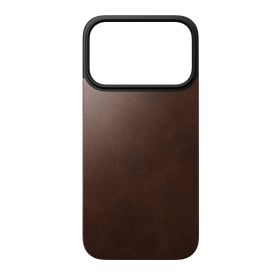 Nomad Magnetic Leather Case iPhone 17 Pro Rustic Brown Horween