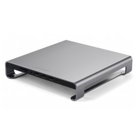 Satechi Aluminium Monitor Stand Hub iMac gray