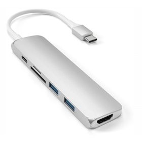 Satechi Type-C USB Passthrough HDMI Hub V2 silver