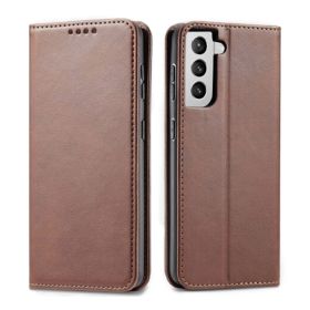 Casecentive Leren Wallet case Luxe Samsung Galaxy S21 Plus bruin