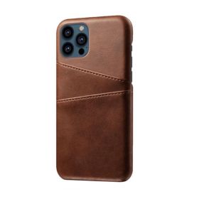 Casecentive Leather Wallet Back case iPhone 13 Pro brown