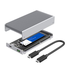 Casecentive M.2 NVMe SSD Enclosure 40Gbps silver 