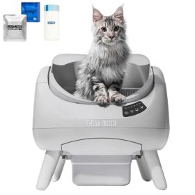 CATLINK Open X Lite - Open Top Automatic Self-Cleaning Litter Box White