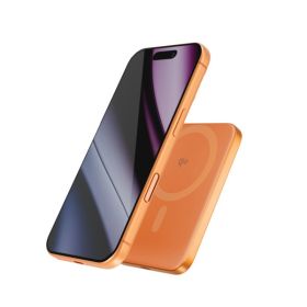 Epico UltraPack Qi2 Slim Portable Wireless Magnetic Power Bank 5000mAh Orange
