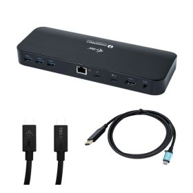 i-Tec Thunderbolt 3 Dual 4K Docking Station + USB-C / DP black cable