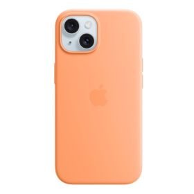 Apple Silicone MagSafe Case iPhone 15 Orange Sorbet